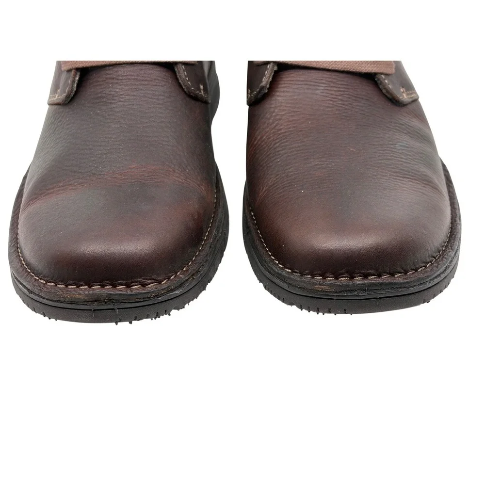 Clarks Senner Ave Mens Dark Brown Leather Chukka Boots Lace Up Ankle Shoes 9.5 M